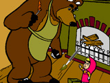 Masha and the Bear Near the Fireplace Coloring game thumbnail